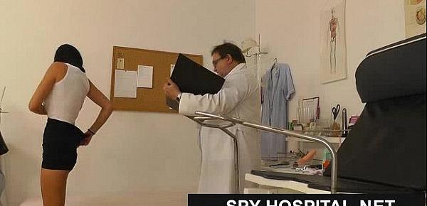  Spy cam hospital gyno doctor checking pussy